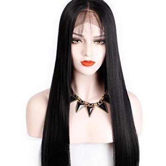 ?IMMA 24” BLACK STRAIGHT LACE FRONT WIG *NWT*? main image 5